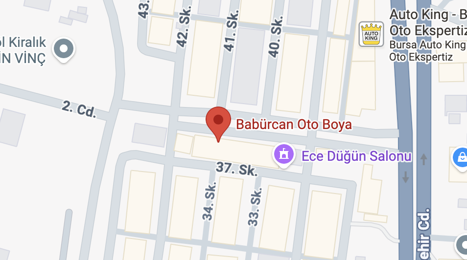 Babürcan Boya Google Maps Konumu - İnegöl, Bursa